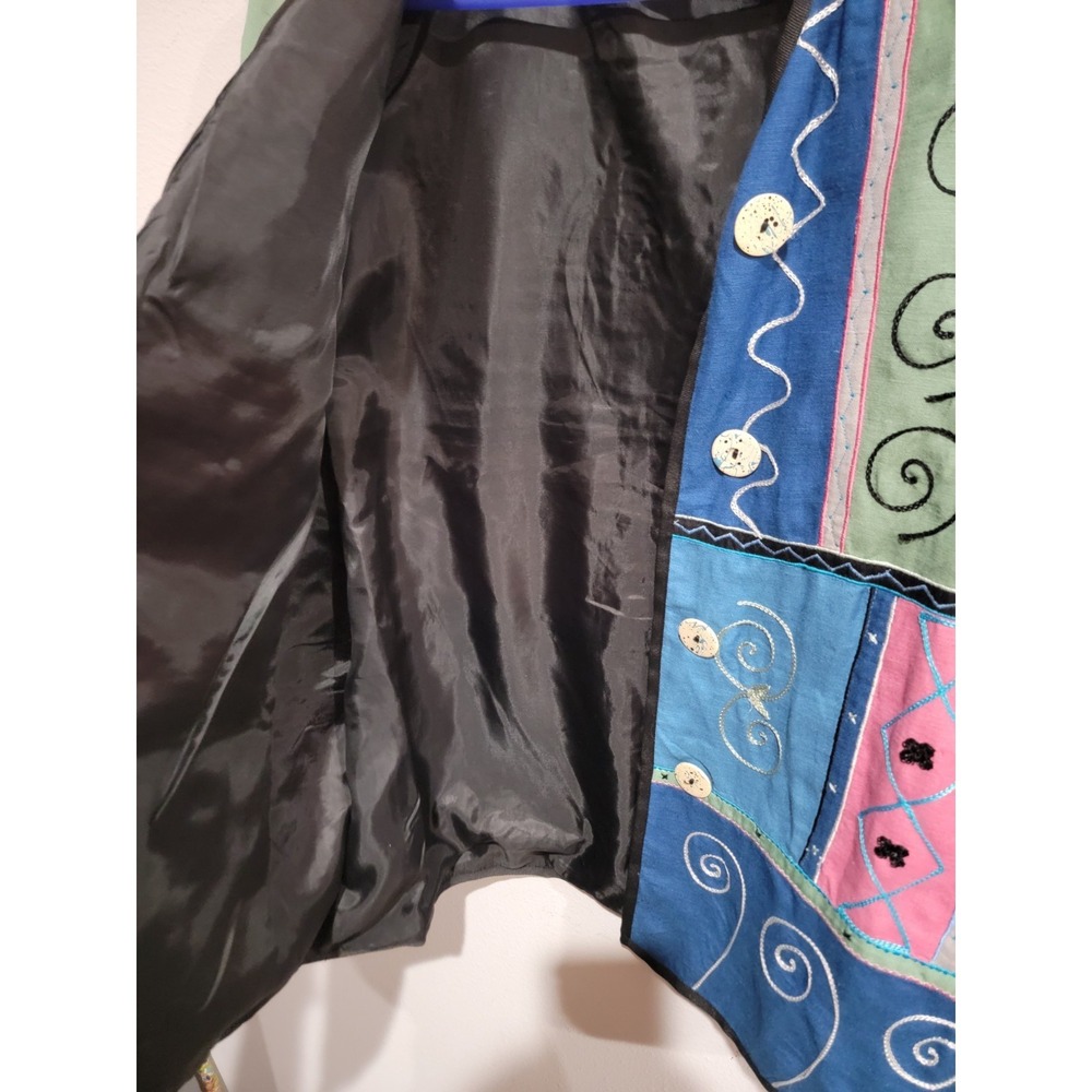 Indigo Moon Multicolor Patchwork Pattern Floral E… - image 8